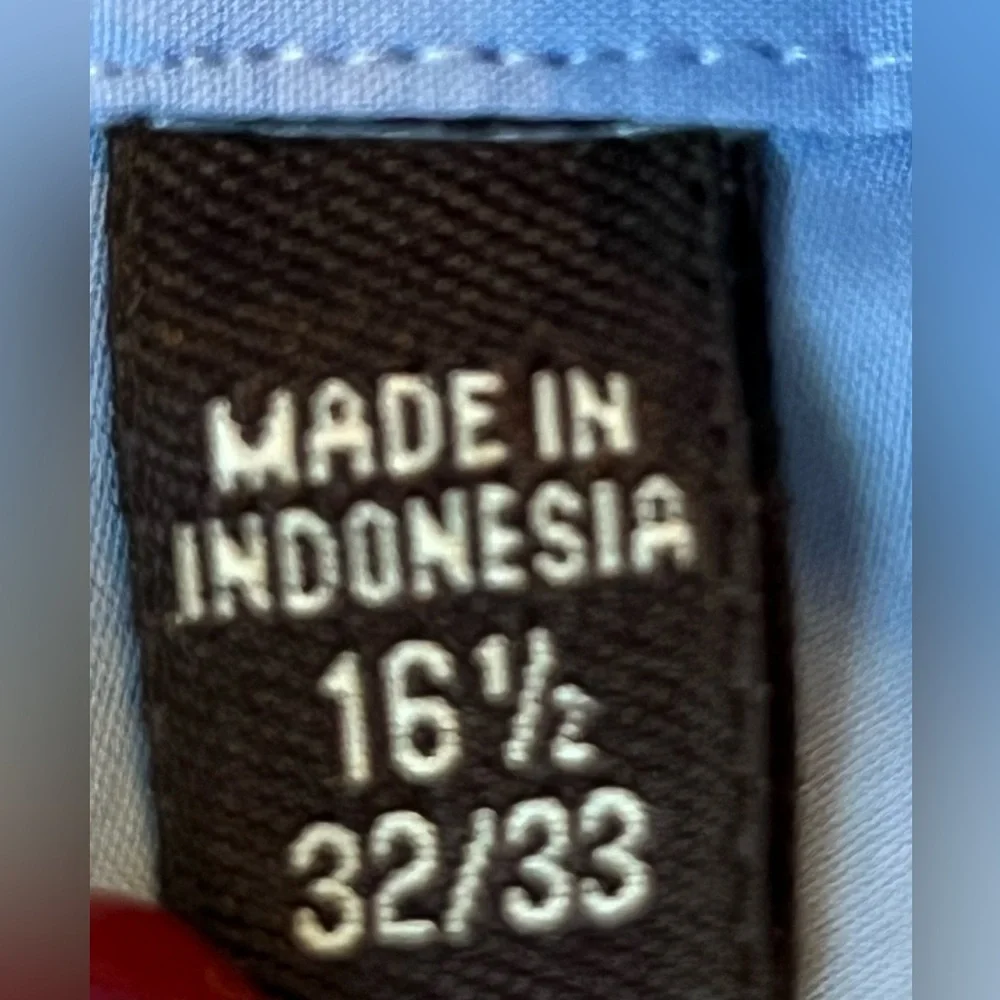 Michael Kors - Blue Long Sleeved Dress Shirt - 16-1/2 32/33 - Picture 6 of 6